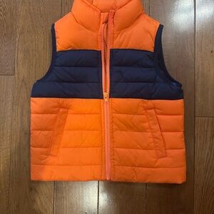 Janie and Jack Orange and Navy Vest